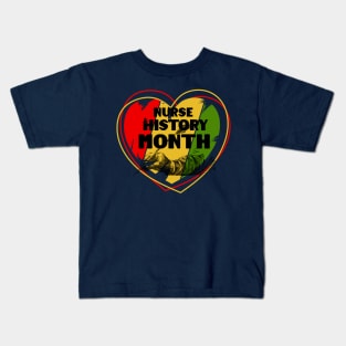 Nurse Black History Month Love Kids T-Shirt